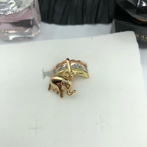 Fashion jewelry dangle ring, good luck elephant